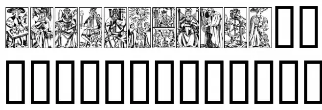 Marseille Tarot A Schriftart Kleinbuchstaben