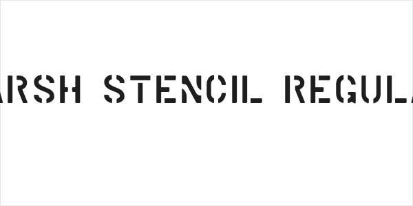 Marsh Stencil Regular Logo