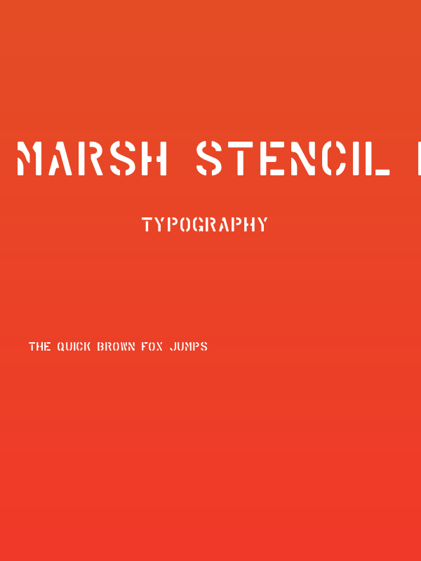 Marsh Stencil Regular Poster