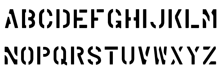 Marsh Stencil Regular Font LOWERCASE