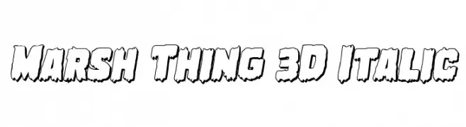 Marsh Thing 3D Italic  les polices de caractères gratuit tlcharger