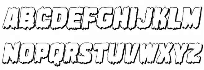 Marsh Thing 3D Italic Fuentes MINÚSCULAS