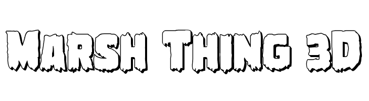 Marsh Thing 3D Font