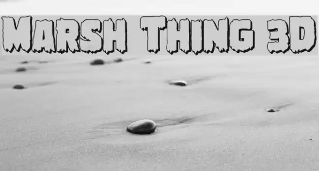 Marsh Thing 3D Font examples