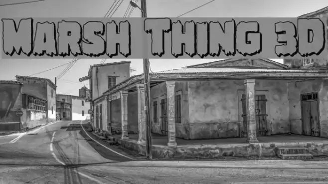Marsh Thing 3D Font examples