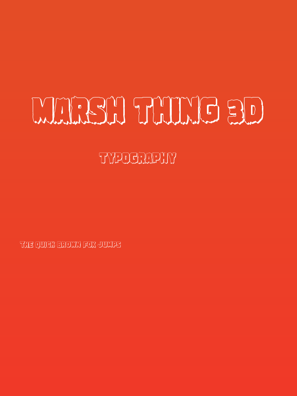 Marsh Thing 3D Poster