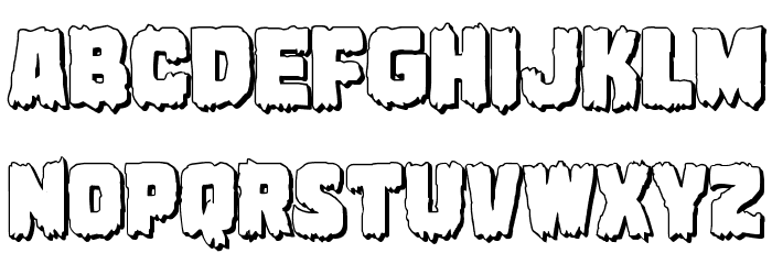 Marsh Thing 3D Font LOWERCASE