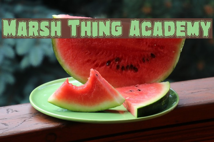 Marsh Thing Academy Font examples