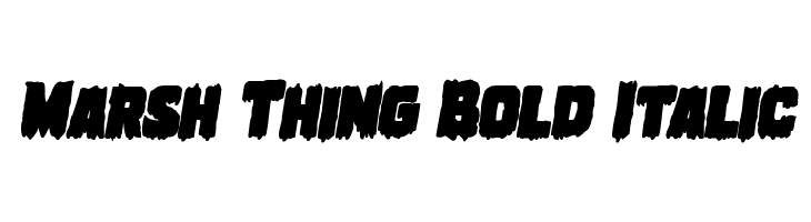 Marsh Thing Bold Italic  les polices de caractères gratuit tlcharger