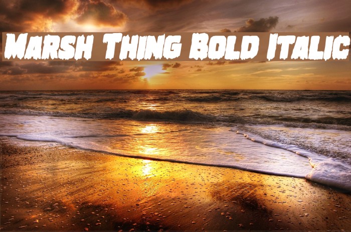 Marsh Thing Bold Italic Example 1