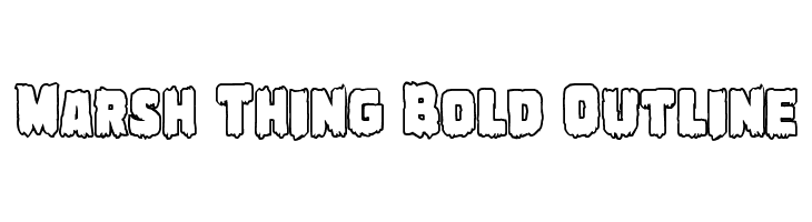 Marsh Thing Bold Outline Font