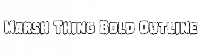 Marsh Thing Bold Outline  Fuentes Gratis Descargar
