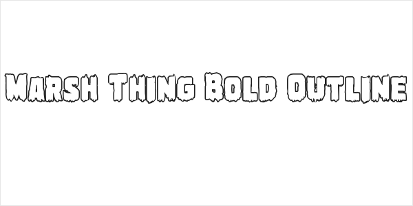 Marsh Thing Bold Outline Logo