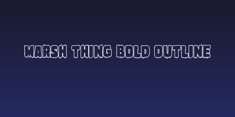 Marsh Thing Bold Outline Social Header