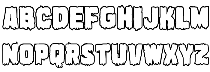 Marsh Thing Bold Outline Font LOWERCASE