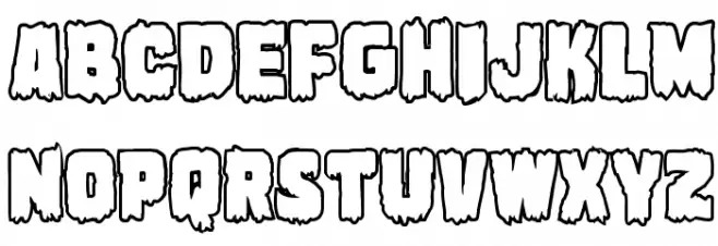 Marsh Thing Bold Outline Font LOWERCASE