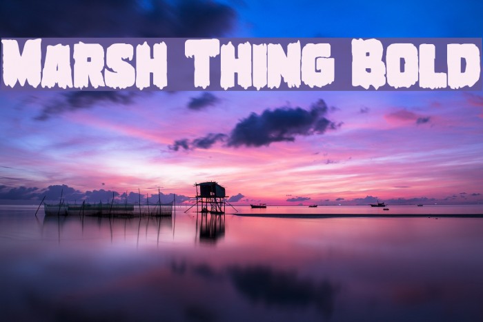 Marsh Thing Bold Font examples