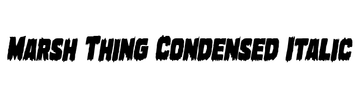 Marsh Thing Condensed Italic Font