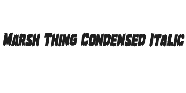 Marsh Thing Condensed Italic Logo