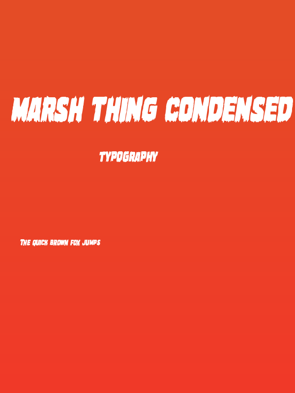 Marsh Thing Condensed Italic Poster
