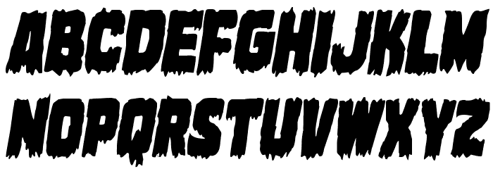 Marsh Thing Condensed Italic Font LOWERCASE