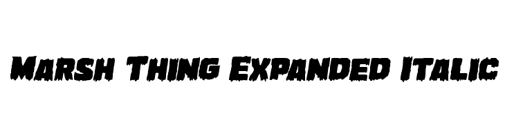 Marsh Thing Expanded Italic Font