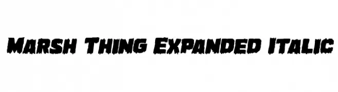 Marsh Thing Expanded Italic  Free Fonts Download