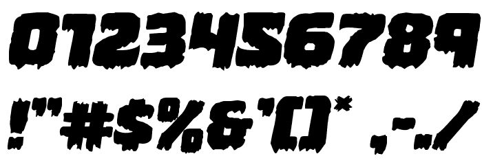 Marsh Thing Expanded Italic Font OTHER CHARS