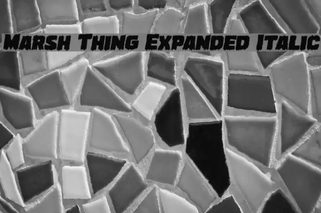 Marsh Thing Expanded Italic フォント examples