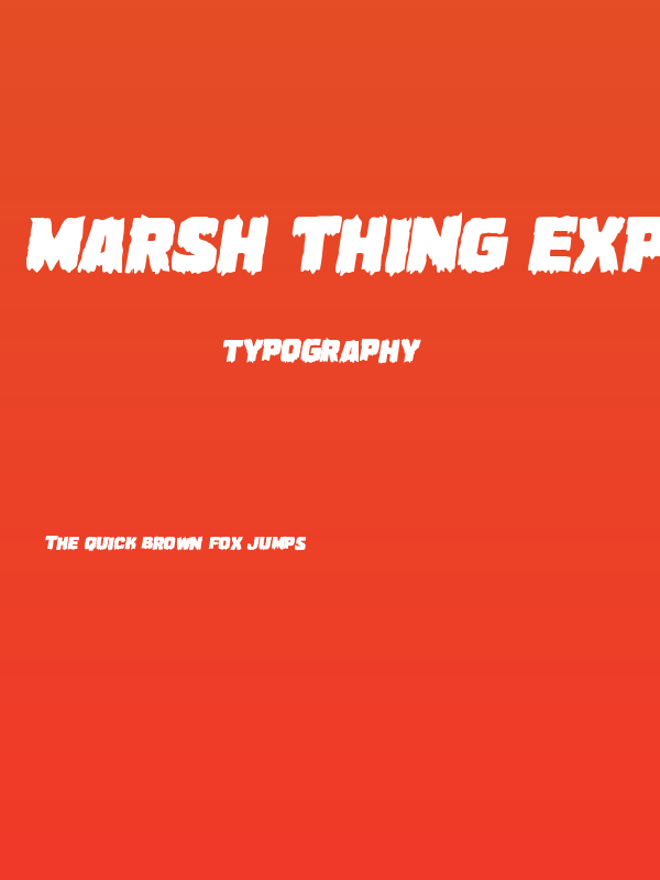 Marsh Thing Expanded Italic Poster