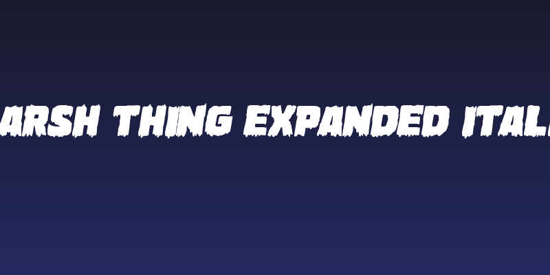 Marsh Thing Expanded Italic Social Header