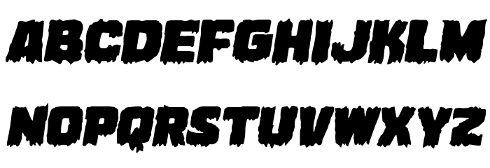 Marsh Thing Expanded Italic Font LOWERCASE