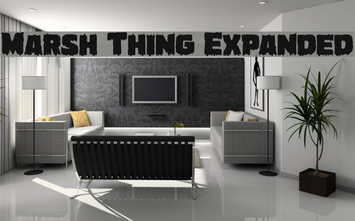 Marsh Thing Expanded Font examples