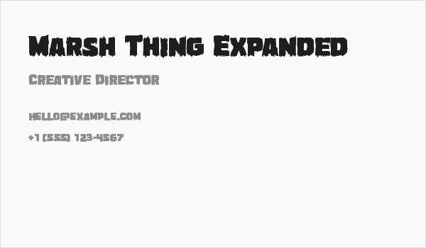 Marsh Thing Expanded Business Card