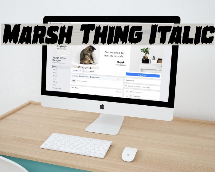 Marsh Thing Italic Font examples