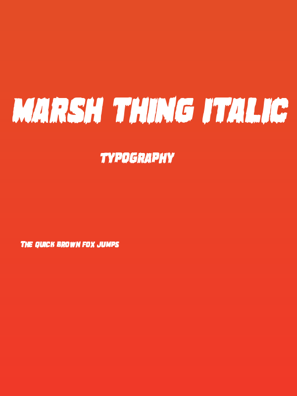 Marsh Thing Italic Poster