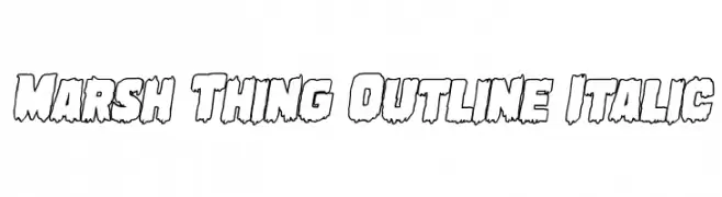 Marsh Thing Outline Italic  font caratteri gratis