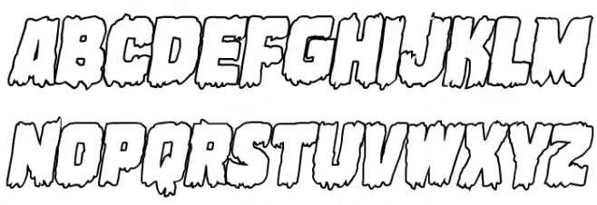 Marsh Thing Outline Italic フォント 大文字