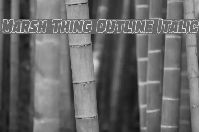 Marsh Thing Outline Italic Font examples