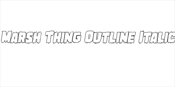 Marsh Thing Outline Italic Logo