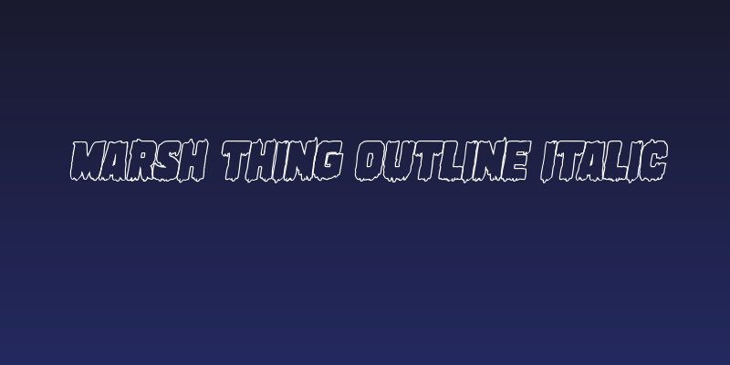 Marsh Thing Outline Italic Social Header