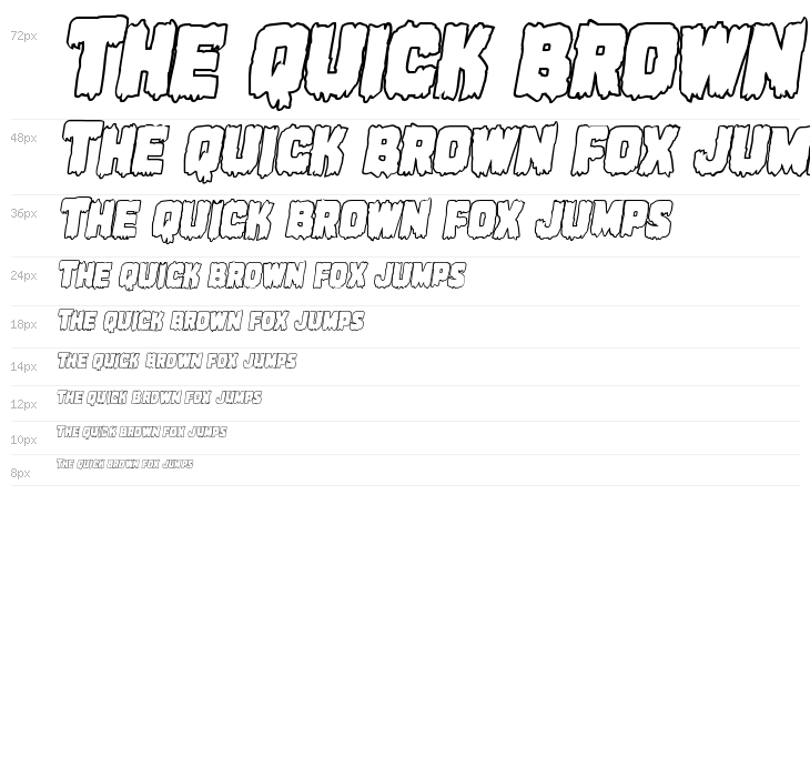 Marsh Thing Outline Italic Waterfall