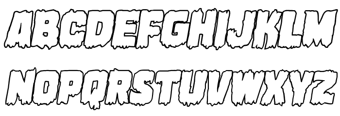 Marsh Thing Outline Italic Font LOWERCASE