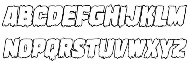 Marsh Thing Outline Italic Font LOWERCASE