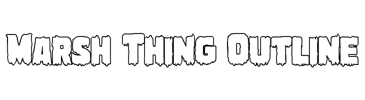 Marsh Thing Outline  Descarca Fonturi Gratis
