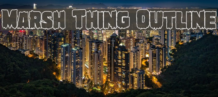 Marsh Thing Outline Font examples
