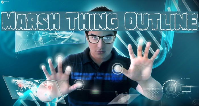 Marsh Thing Outline Font examples