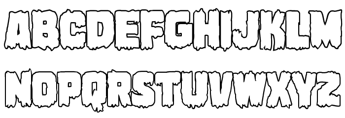 Marsh Thing Outline Font LOWERCASE