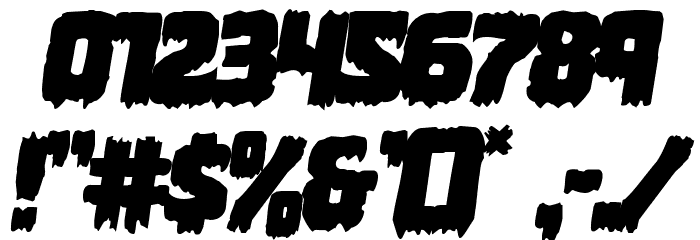 Marsh Thing Overlap Italic Font OTHER CHARS