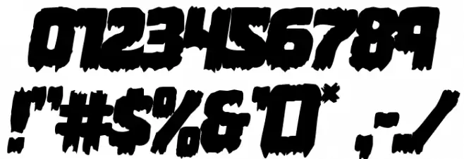 Marsh Thing Overlap Italic Font OTHER CHARS